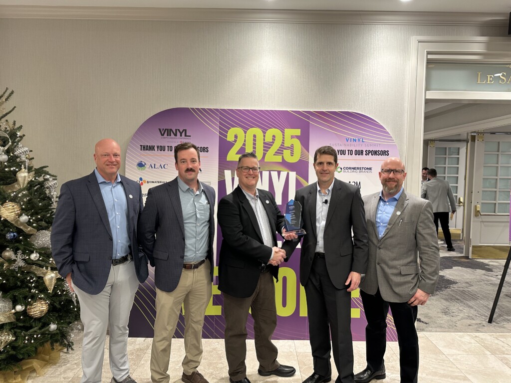 Vinyl Sustainability Council Recognizes Aurora Material Solutions with 2025 Design for Reuse Award